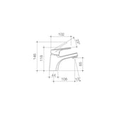 Dorf Kip Basin Mixer Chrome